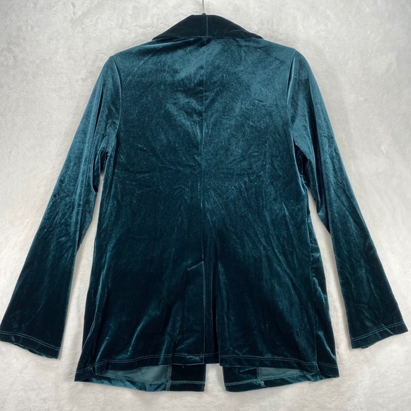 Sincerely Jules Velvet Blazer Shawl Collar One Button Career Jacket Size‎ M - Picture 4 of 7